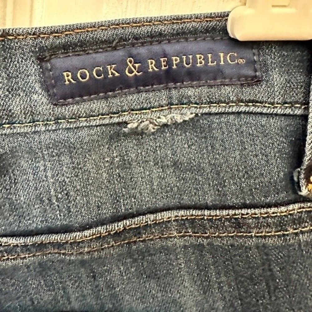 Rock & Republic Skinny Jeans Blue Denim Size 4 - Picture 8 of 10